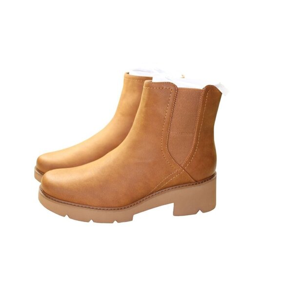 Naturalizer Comfort Ankle Boots Size 9.5‎ Cade Brown Chunky Heel - Picture 1 of 11